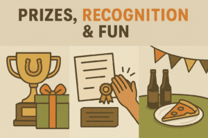 Playing Horseshoes Prizes, Recognition & Fun