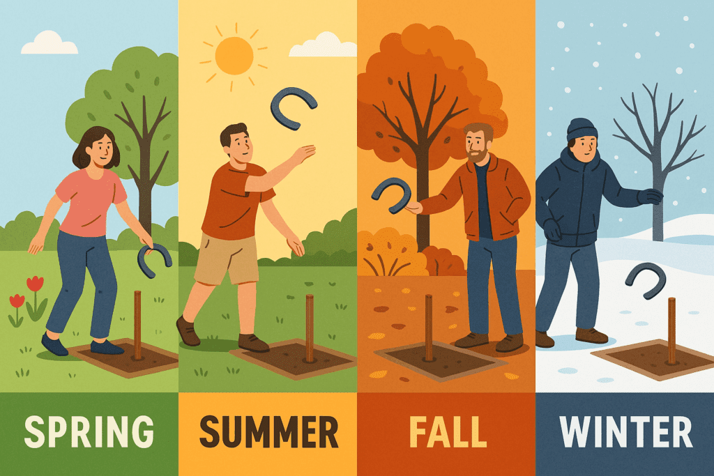 Seasonal Horseshoe Challenge Ideas For Spring, Summer, Fall And Winter