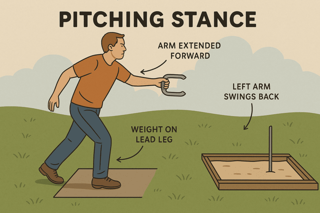 Each player throws two horseshoes per inning.